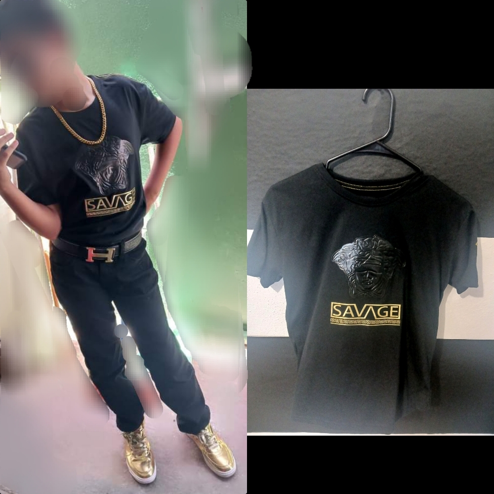 Bordo Cromato Boy black & gold shirt